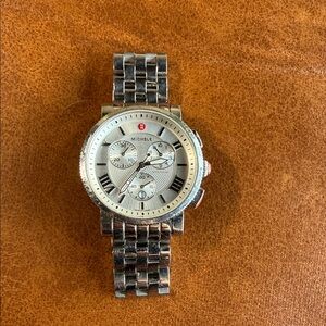 Michele Silver Chronograph Watch